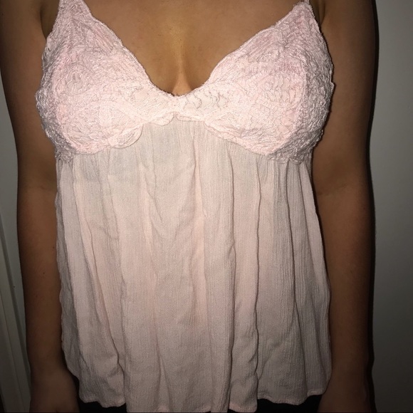 Abercrombie & Fitch Tops - pink lace tank top from A&F